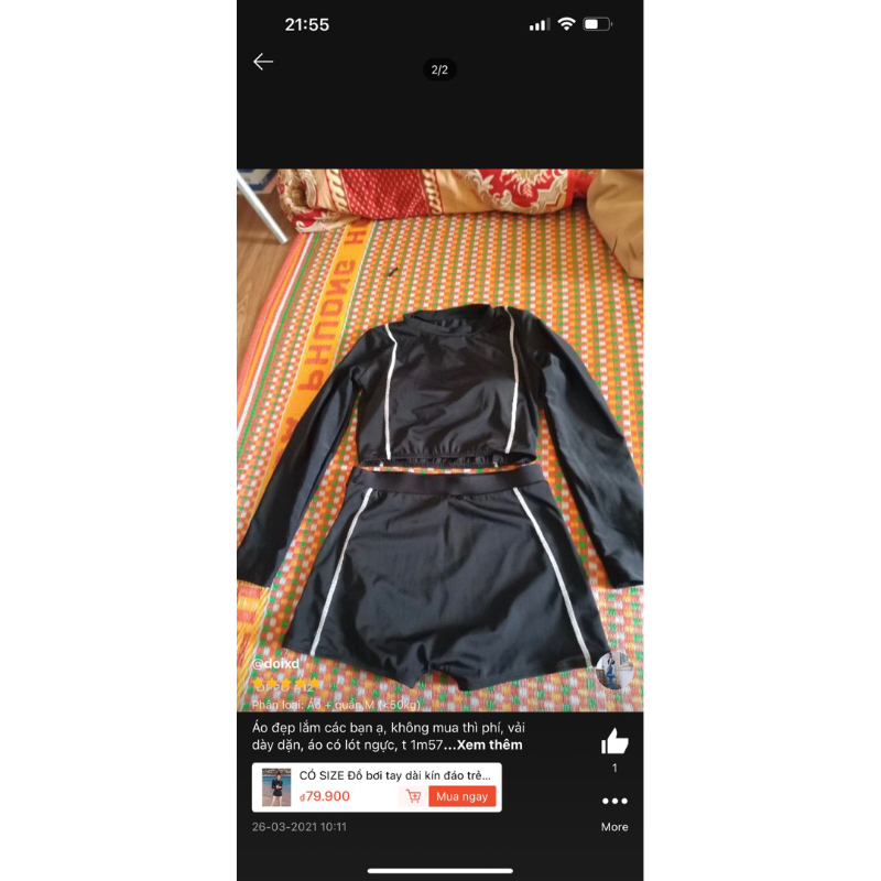 Sale bộ bơi nữ form short áo tay dài chạy sọc chỉ trắng