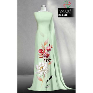 Vải áo dài hoa sen