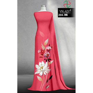 Vải áo dài hoa sen