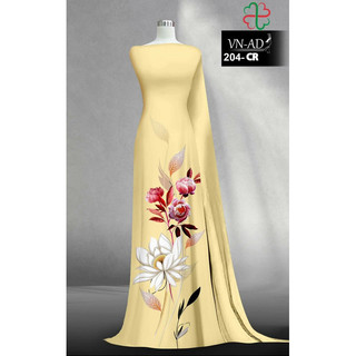 Vải áo dài hoa sen