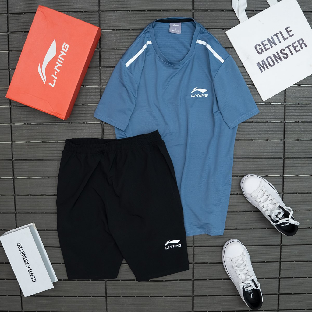Bộ Quần Áo Thể Thao Nam Mùa Hè Vải Thun Lạnh Thông Hơi Co Dãn 4 Chiều Thoáng Mát - B026