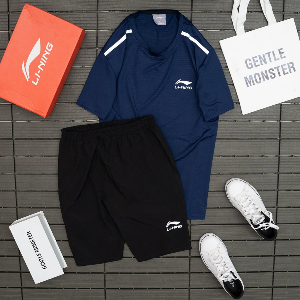 Bộ Quần Áo Thể Thao Nam Mùa Hè Vải Thun Lạnh Thông Hơi Co Dãn 4 Chiều Thoáng Mát - B026