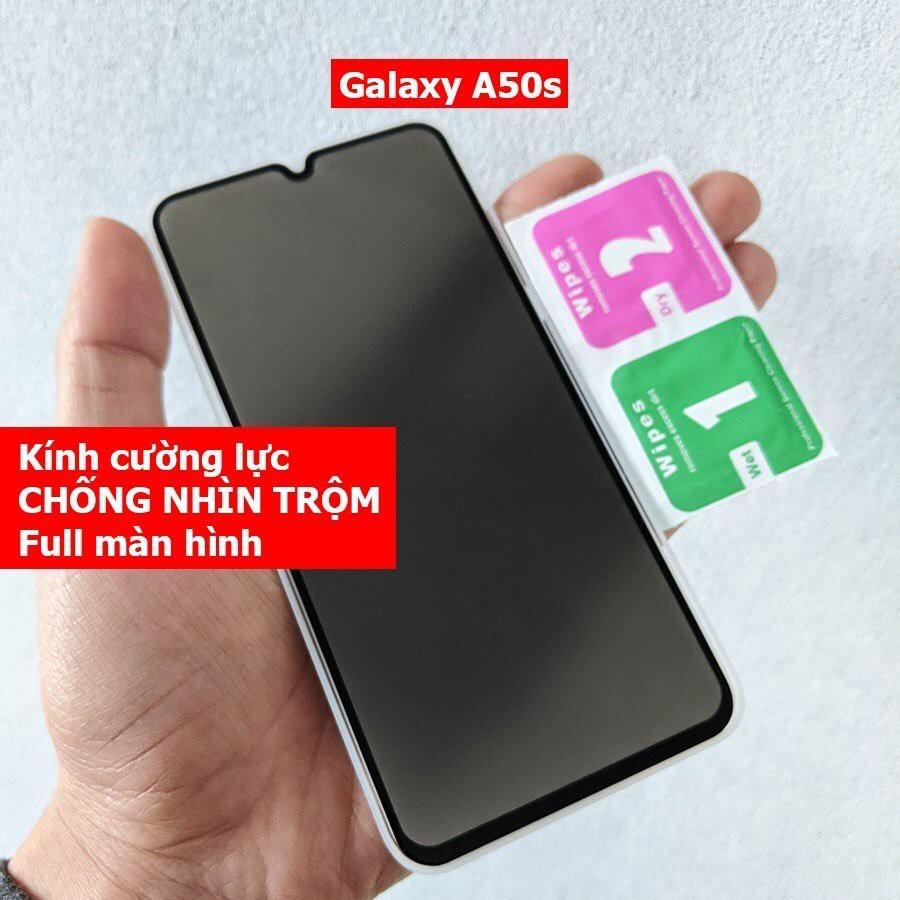 Kính cường lực Chống nhìn trộm cho Samsung A50, A50S Full màn hình