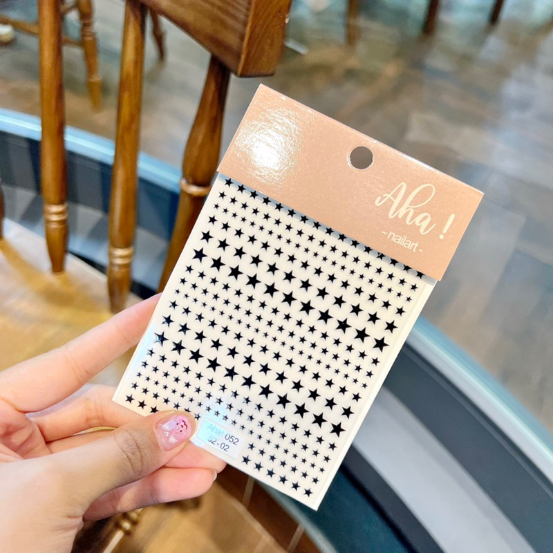Sticker dán móng sao bạc