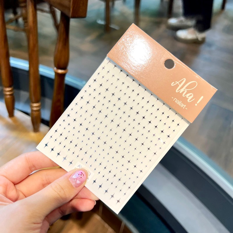 Sticker dán móng sao bạc