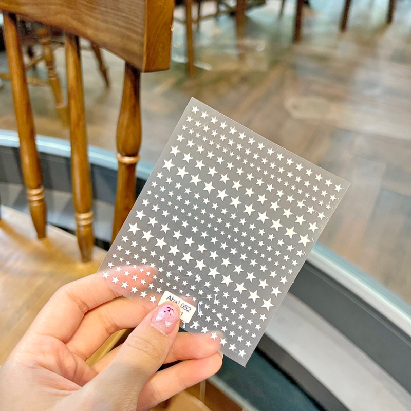 Sticker dán móng sao bạc