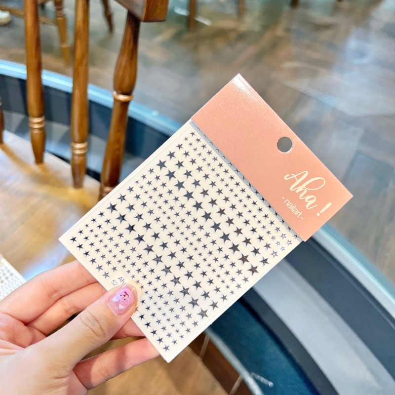 Sticker dán móng sao bạc