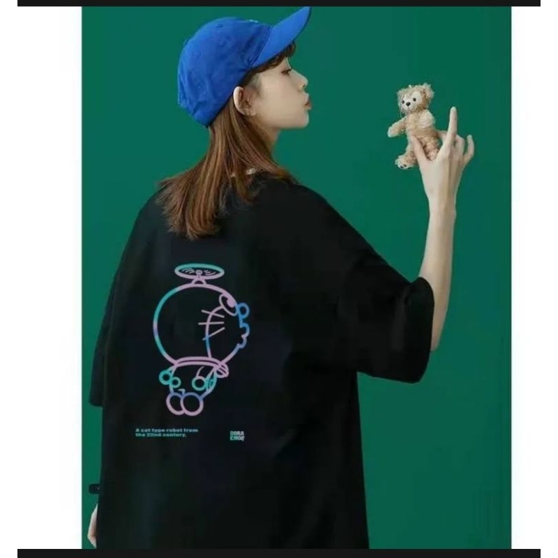 Áo hoodie Doreamon dễ thương unisex nam nữ_Áo khoác nỉ Doremon form rộng nón to chùm đầu chống nắng hình in đẹp rõ nét