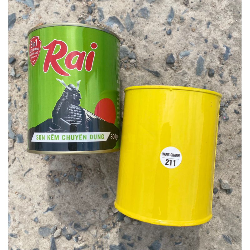 SƠN KẼM RAI 1 THÀNH PHẦN 3 IN 1 lon 800gr dùng làm sơn phủ trên bề mặt kim loại, không cần sơn lót, nhanh khô, bóng đẹp