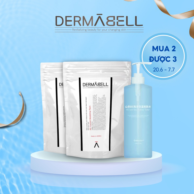 Mặt nạ thạch dẻo size 1kg Dermabell Modelling Mask phục hồi cấp ẩm căng bóng da