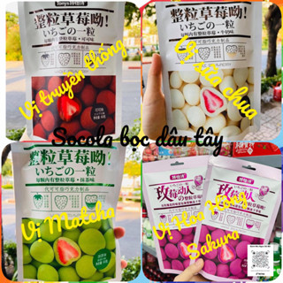 SOCOLA BỌC DÂU TÂY SẤY 4 vị-Túi 60gram