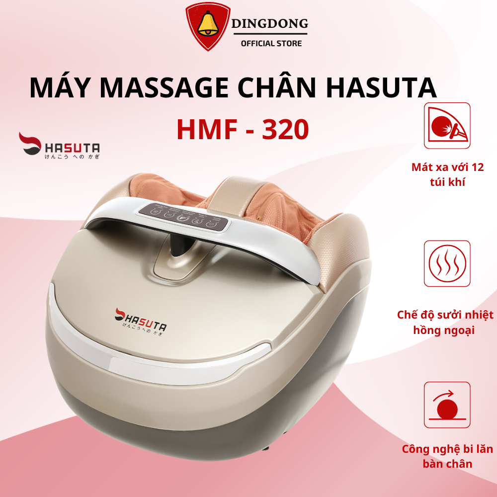 Máy massage chân Hasuta HMF 320 hính hãng - Máy mát xa chân màn hình cảm ứng 12 túi khí với nhiều chế độ mát xa-BH 2 năm