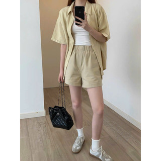 Quần đùi , quần short Kaki cạp chun siêu nhẹ, siêu thoáng mát, 3 màu Đen-Be-Hồng cực hot hè 2023.