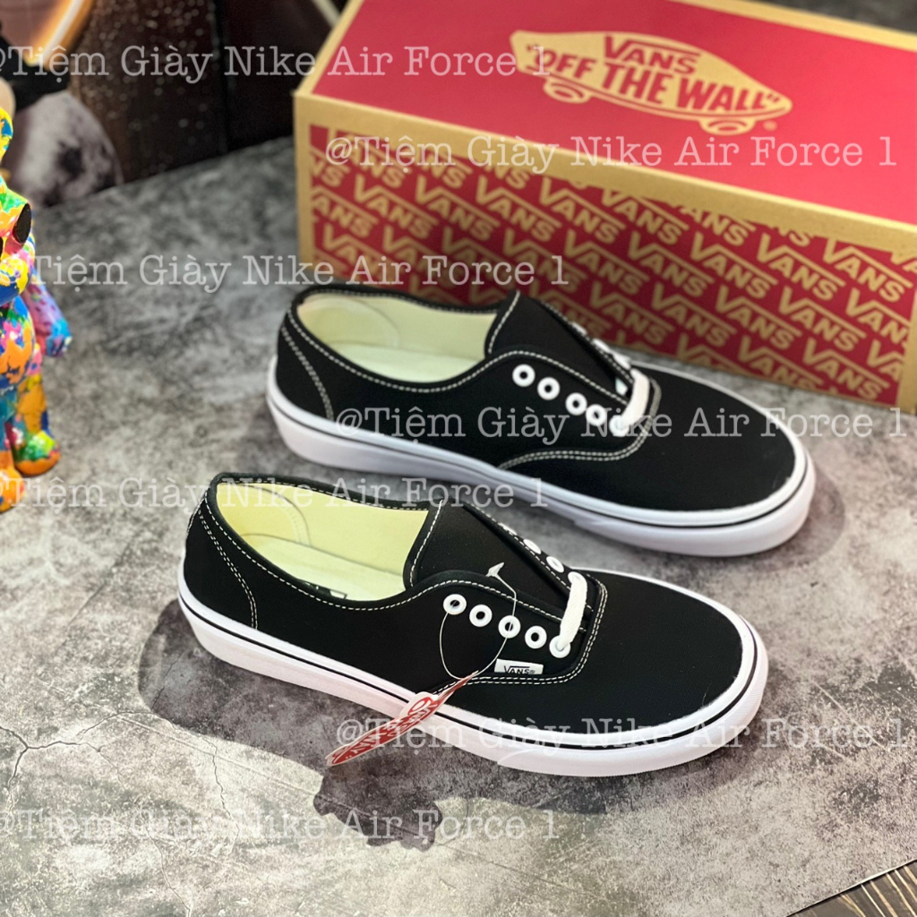 Giày Vans Authentic Black White Giày Vans Classic Đen Trắng