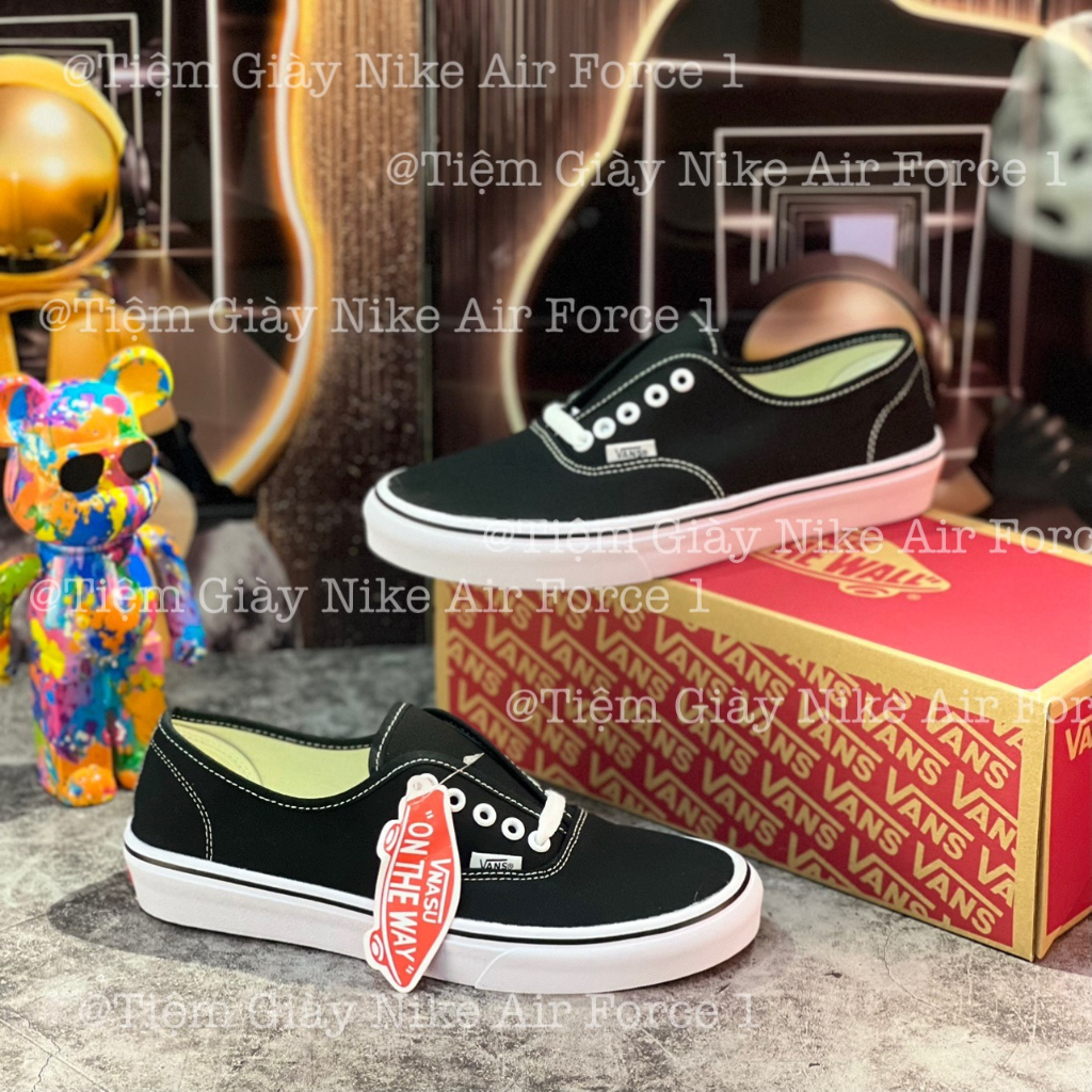 Giày Vans Authentic Black White Giày Vans Classic Đen Trắng