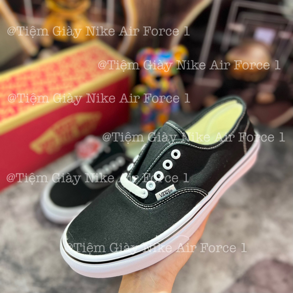 Giày Vans Authentic Black White Giày Vans Classic Đen Trắng