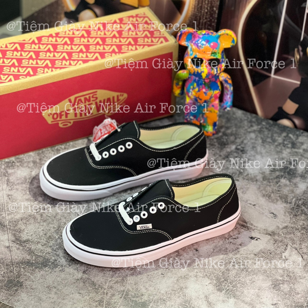 Giày Vans Authentic Black White Giày Vans Classic Đen Trắng