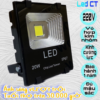 Đèn pha led 20w thân nhôm