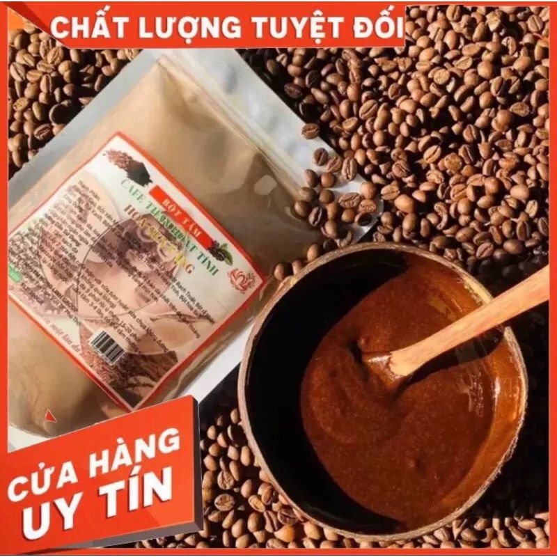 Bột tắm trắng cà phê hoạt tính hoa sen  vàng 300g