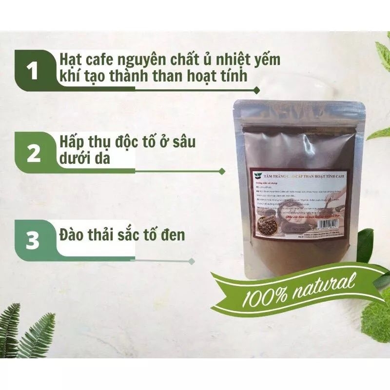 Bột tắm trắng cà phê hoạt tính hoa sen  vàng 300g