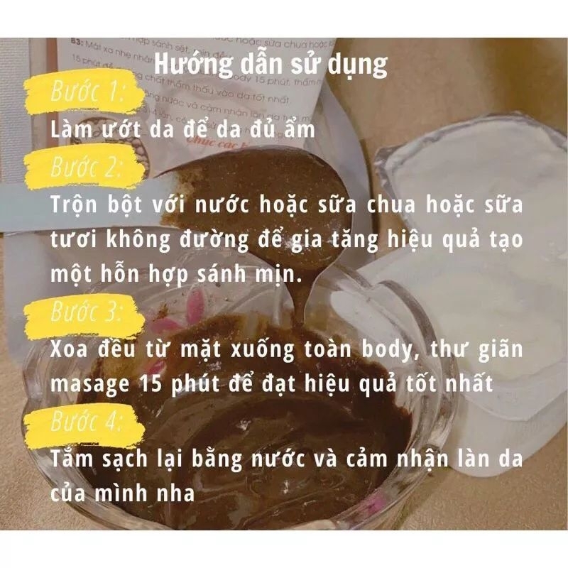 Bột tắm trắng cà phê hoạt tính hoa sen  vàng 300g