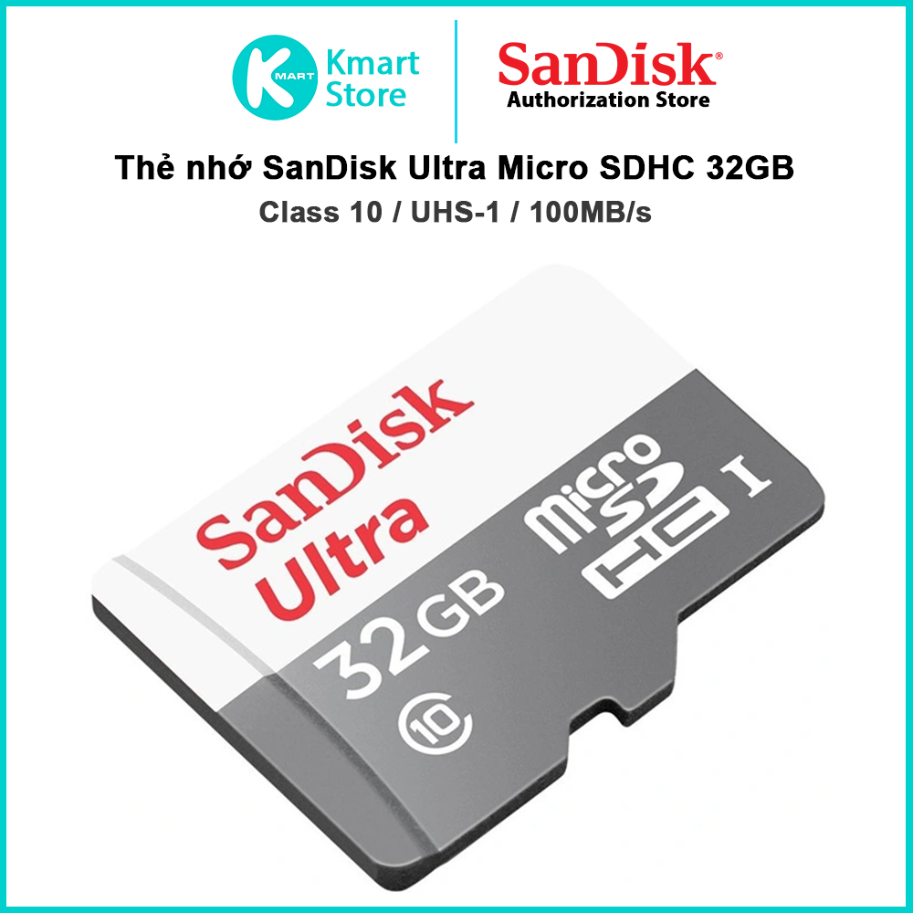 Thẻ nhớ Sandisk Ultra MicroSDHC  UHS-I Class 10 - Hàng Chính Hãng