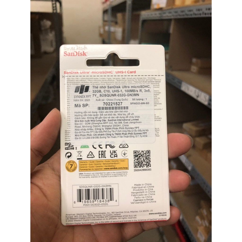 Thẻ nhớ Sandisk Ultra MicroSDHC  UHS-I Class 10 - Hàng Chính Hãng