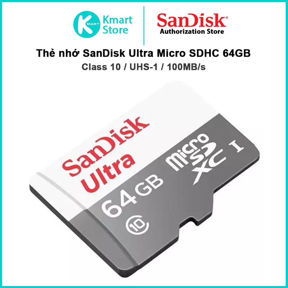 Thẻ nhớ Sandisk Ultra MicroSDHC  UHS-I Class 10 - Hàng Chính Hãng