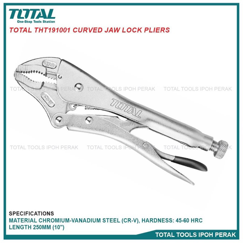 Kìm bấm mỏ cong 10 inch thép Cr-V hàng tốt TOTAL THT191001