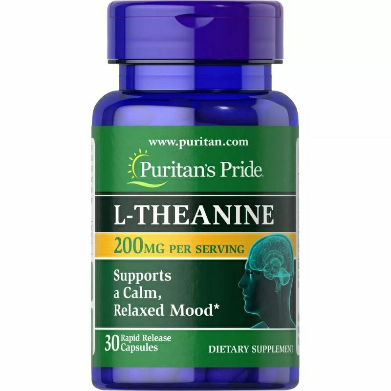 Viên uống giảm căng thẳng, bổ não, mất ngủ L-Theanine 200mg Puritan's Pride