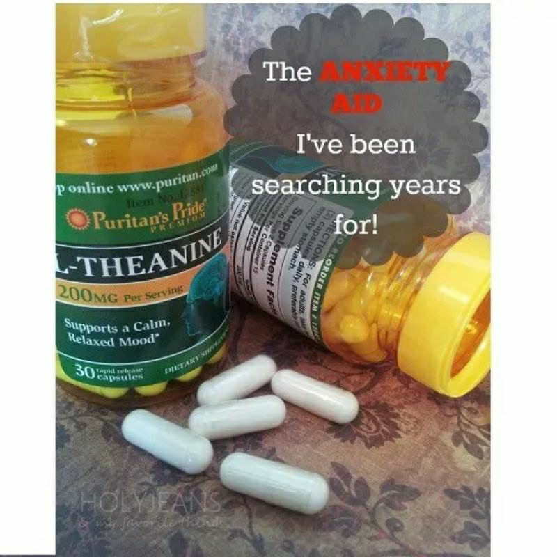 Viên uống giảm căng thẳng, bổ não, mất ngủ L-Theanine 200mg Puritan's Pride