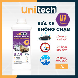 Nước rửa xe không chạm UNITECH V7 (1 lít) | Xà phòng rửa xe ô tô, xe máy siêu sạch, pH trung tính bảo vệ màu sơn xe