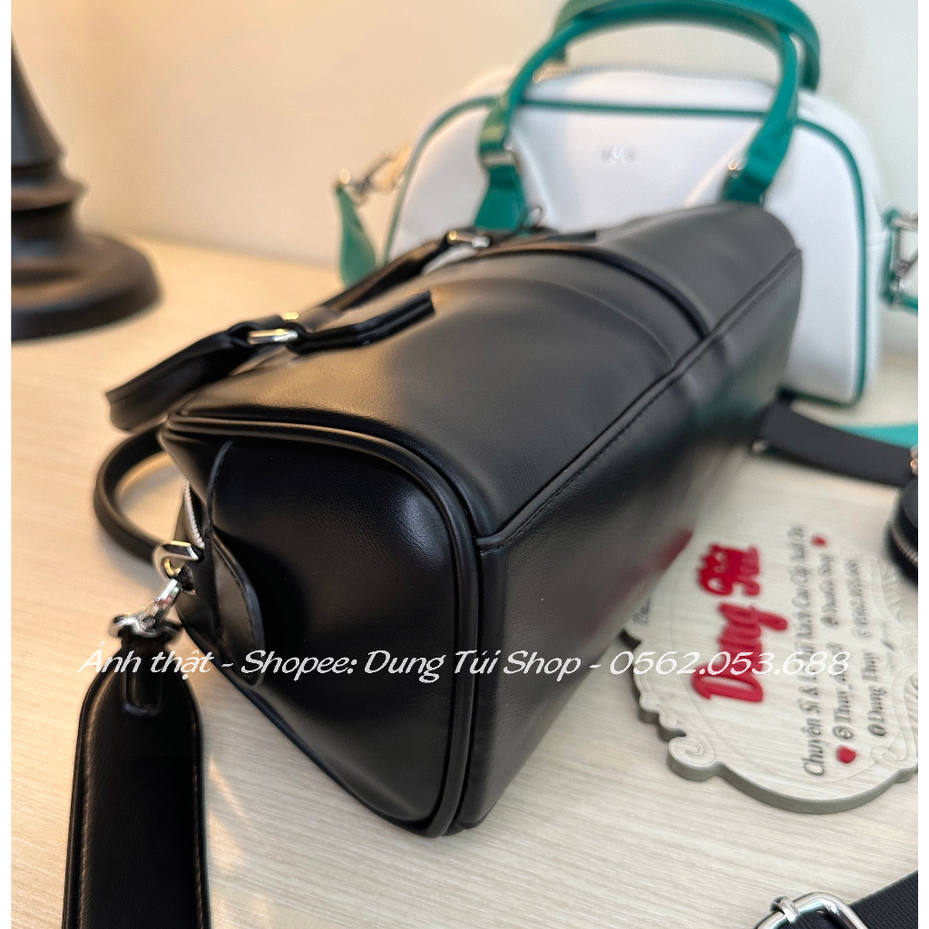 Túi nữ quai xách + đeo chéo size 26  dáng hình thang bầu có ví tròn PW2-66390004 full màu
