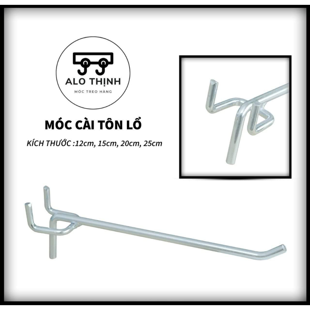Combo 100 móc tôn lỗ -móc 3 chân 25 cm