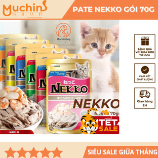 ( Hỏa Tốc 2H ) PATE NEKKO Cho Mèo Gói 70gr Nhập Khẩu Thái Lan - Mix Các Vị | Muchinshop