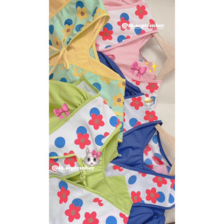 Đầm baby doll form xoè phối cổ bèo in hoa dễ thương ( ảnh thật + video )