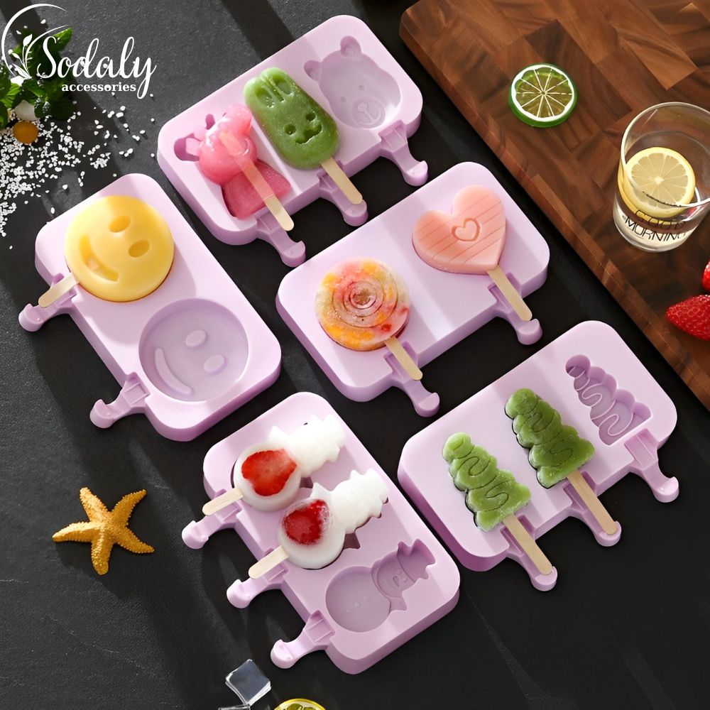 KHUÔN KEM SILICON SIÊU CUTE MẪU MỚI ẢNH THẬT - TẶNG KÈM 50 QUE