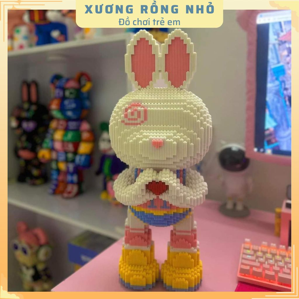 Đồ chơi mô hình lắp ráp Thỏ MoMo 55cm Loại 1 Xương Rồng Nhỏ