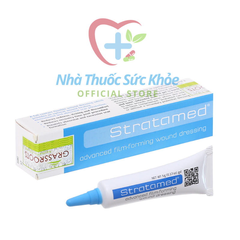 Stratamed Kem sẹo hỗ trợ làm lành vết thương hở và giúp mờ sẹo thâm, sẹo lõm, sẹo lồi,Stratamed chính hãng  5g/10g