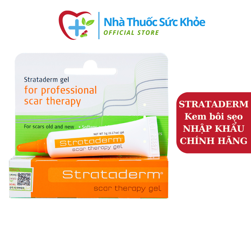Strataderm chính hãng 5g 10g 20g silicone gel chăm sóc sẹo của chuyên gia Thụy Sĩ - Nhà Thuốc Sức Khỏe [Chính Hãng]