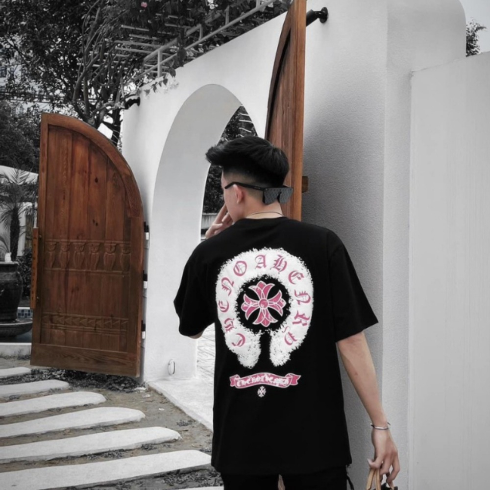 Áo thun chrome hearts unisex Nam Nữ, áo phông cotton 2 chiều co dãn thoáng mát new 2023