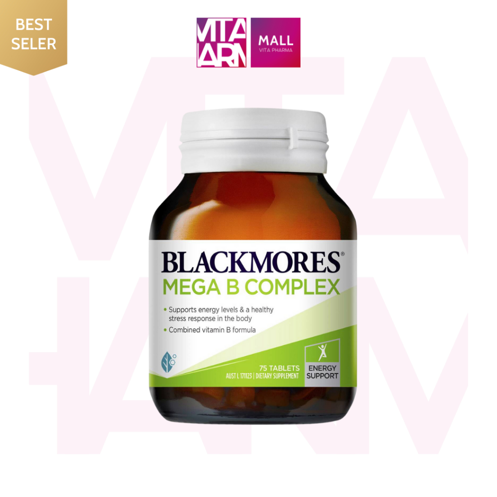 Viên uống bổ sung vitamin nhóm b Blackmores mega B complex 75 viên của Úc