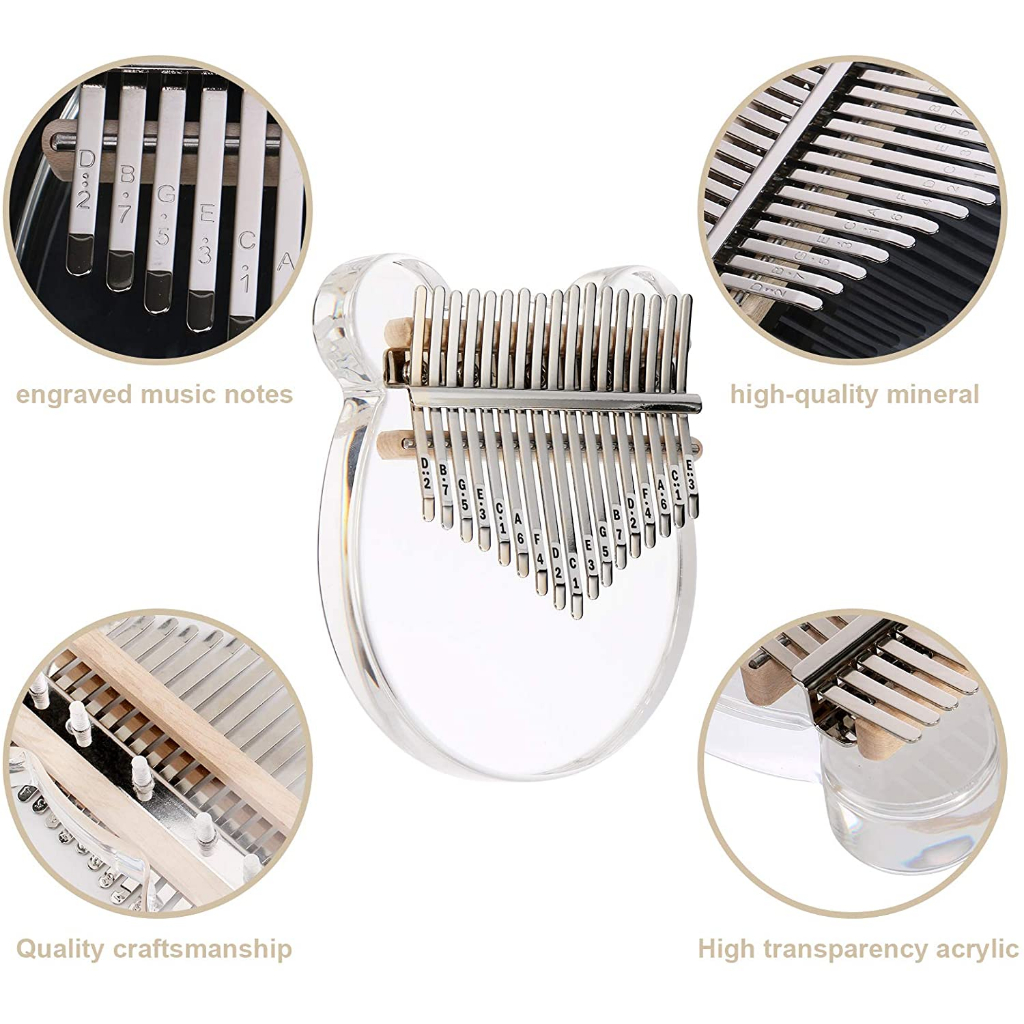 Đàn kalimba GẤU NGA giá rẻ shopee gì cũng rẻ mua là freeship- tặng hộp chống sốc