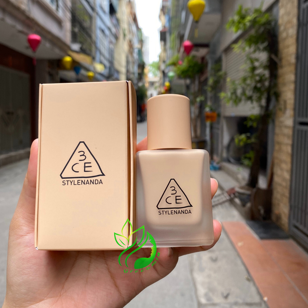 Kem Nền 3CE Velvet Fit Foundation Soft Nude Màu Trung Bình Nude Đào Tự Nhiên 30g Bền Lâu Trôi Kiềm Dầu Kháng Nước
