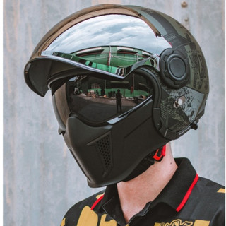 MŨ FULLFACE EGO E-5 Màu Tem - Biker Sài Gòn (KHÔNG KÍNH NGOÀI)