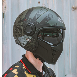 MŨ FULLFACE EGO E-5 Màu Tem - Biker Sài Gòn (KHÔNG KÍNH NGOÀI)