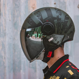 MŨ FULLFACE EGO E-5 Màu Tem - Biker Sài Gòn (KHÔNG KÍNH NGOÀI)