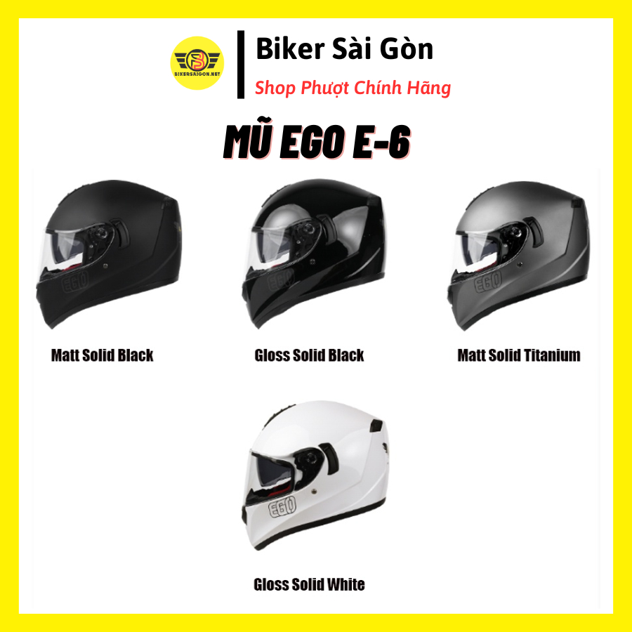 MŨ BẢO HIỂM Fullface EGO E-6 - Biker Sài Gòn