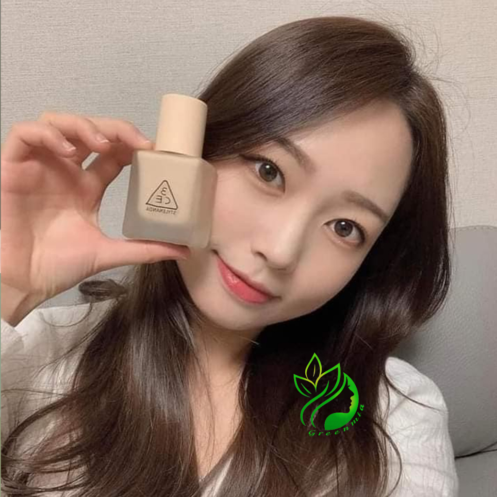 Kem Nền 3CE Velvet Fit Foundation Warm Ivory Trắng Ngà Tự Nhiên Tươi Sáng 30g Bền Lâu Trôi Kiềm Dầu Kháng Nước