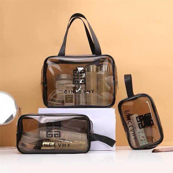 [Hàng Đẹp] Set 3 Túi Nhựa Trong Suốt Tiện Dụng Đựng Đồ Trang Điểm, Vật Dụng Cá Nhân, Mỹ Phẩm Du Lịch - Wincy Mart